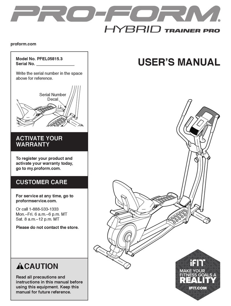 ICON Health & Fitness PFEL05815.3 user manual ICON Health & Fitness PFEL05815.3 user manual