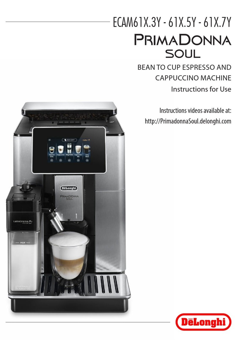 DeLonghi PRIMADONNA SOUL ECAM61 3 Series Instructions for use