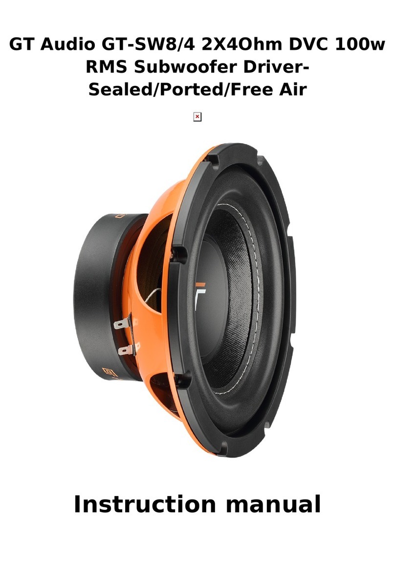 BASSFACE GT Audio GT-SW8/4 instruction manual