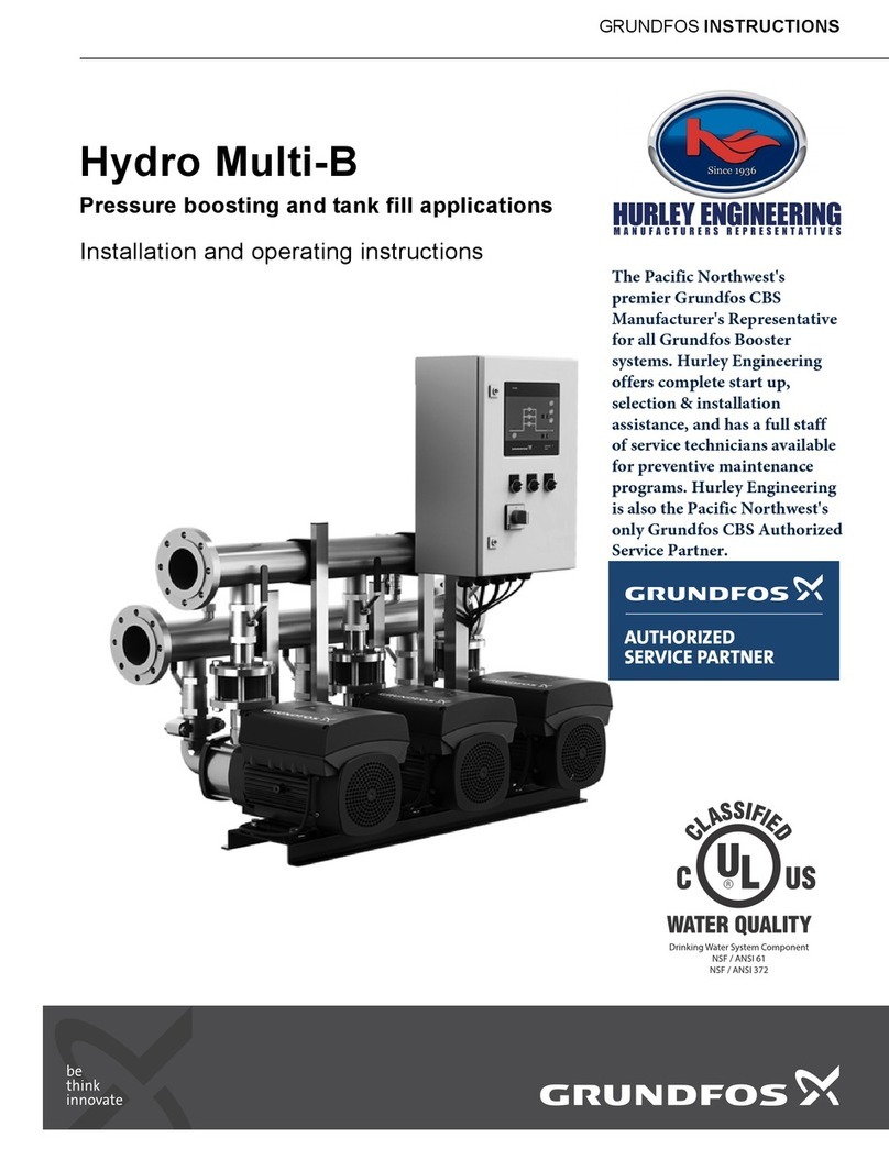 Grundfos HURLEY ENGINEERING Hydro Multi-B Series Installation and operating instructions