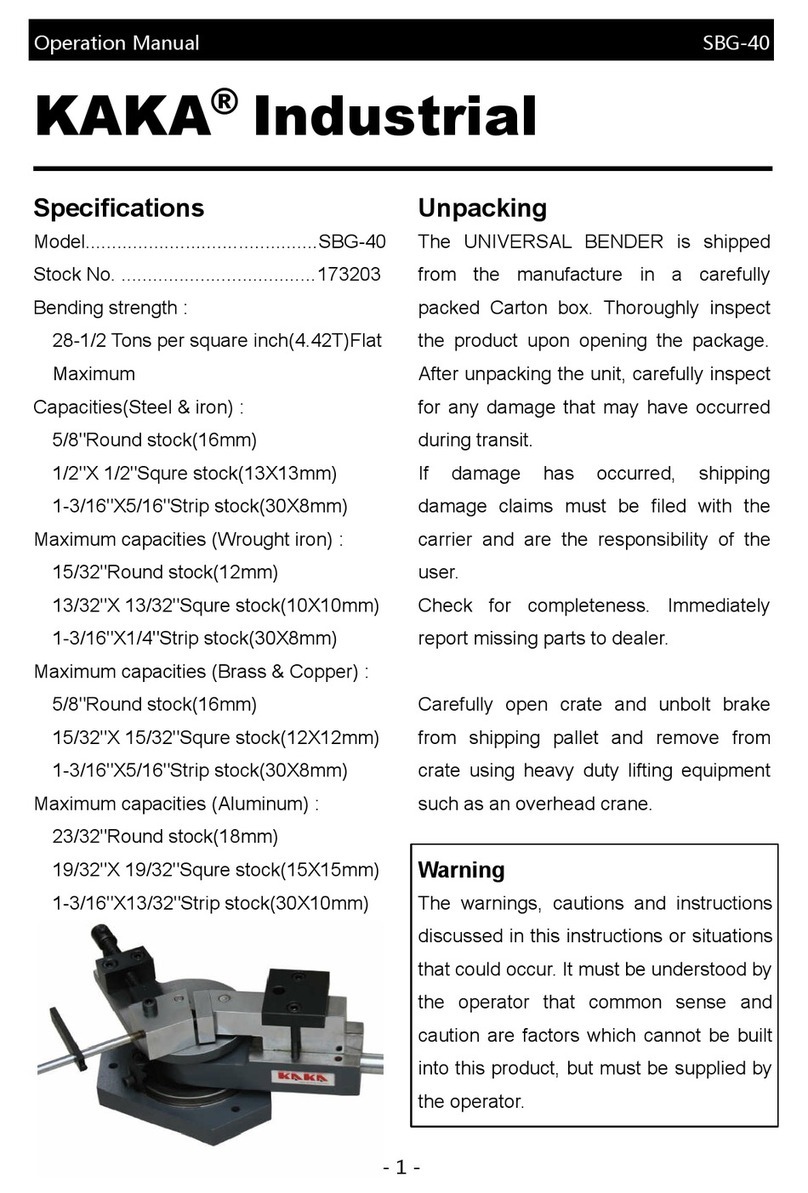 KAKA Industrial SBG-40 Operation manual