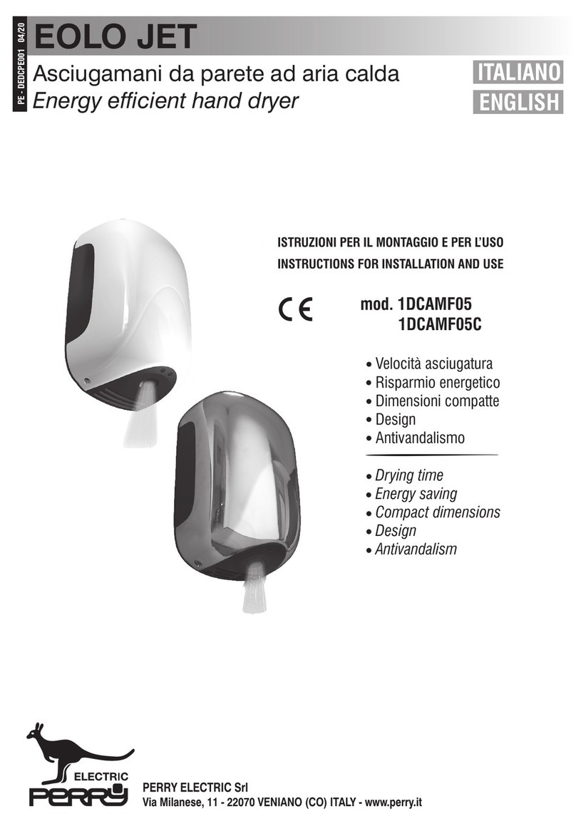 Perry Electric EOLO JET 1DCAMF05 Instructions for installation and use