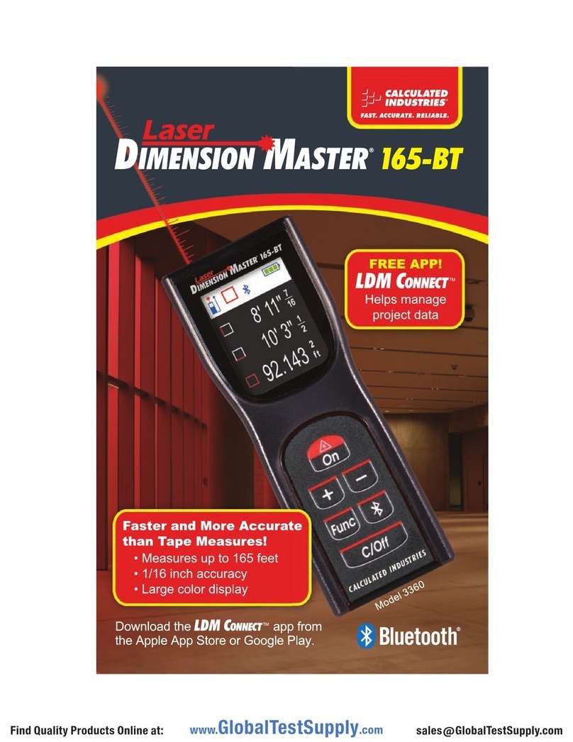 Calculated Industries Laser Dimension Master 165-BT manual