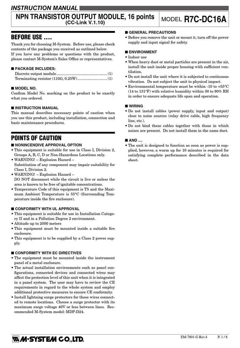 M-system R7C-DC16A User manual