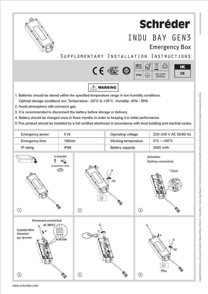 Schreder INDU BAY GEN3 Supplementary installation instructions Schreder INDU BAY GEN3 Supplementary installation instructions