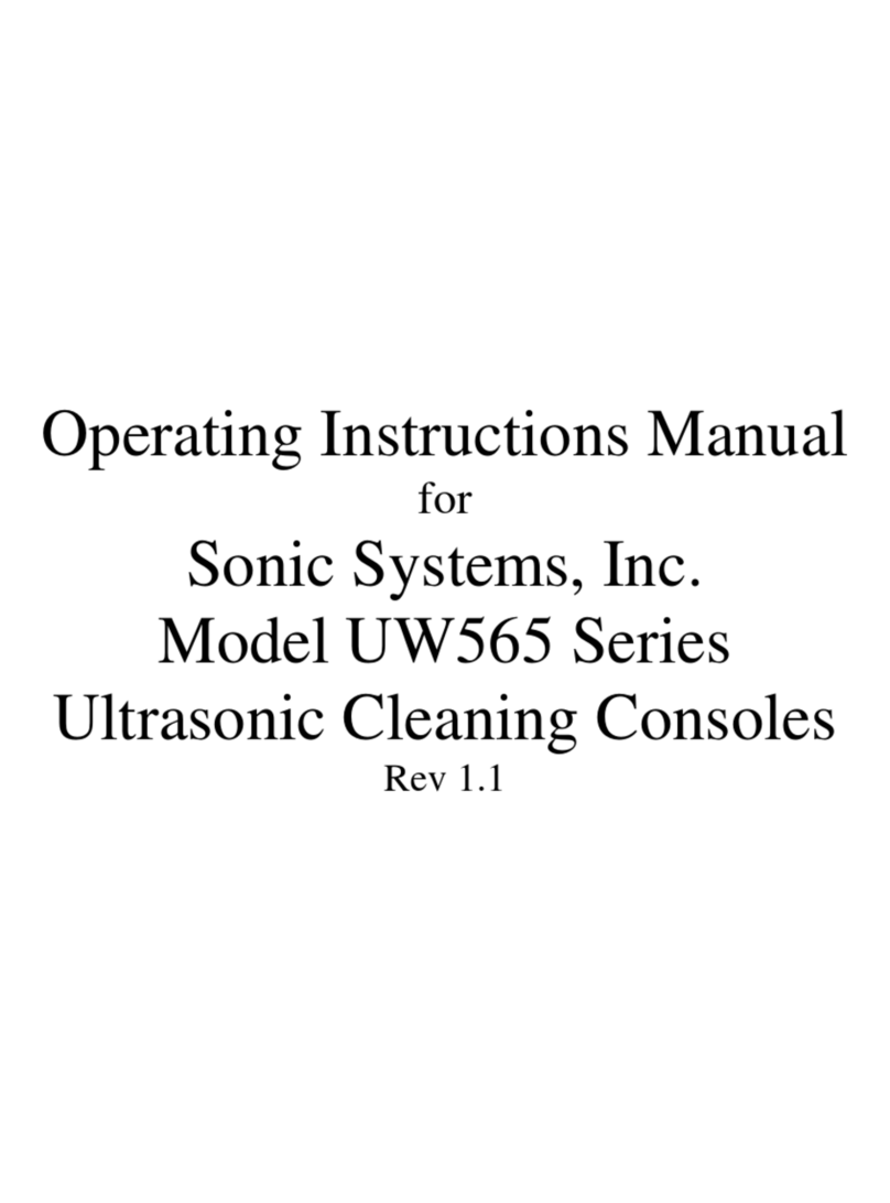 Sonic UW565 Series Operating instructions manual