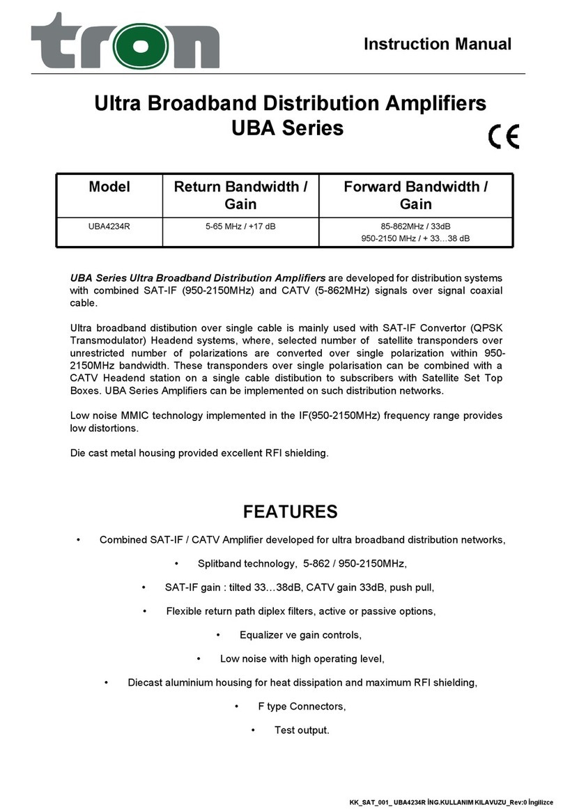 tron UBA Series instruction manual
