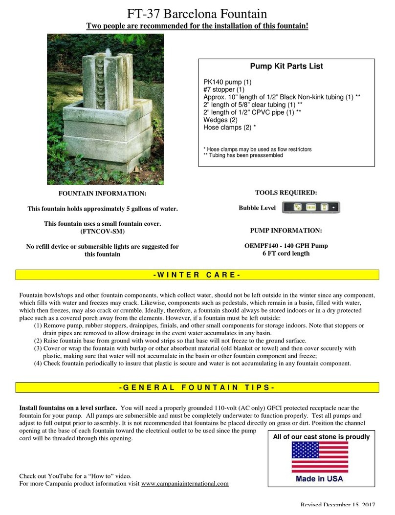 Campania International Barcelona Quick installation guide Campania International Barcelona Quick installation guide