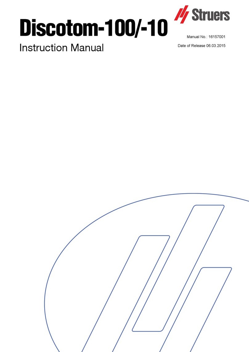 Struers Discotom-100 User manual