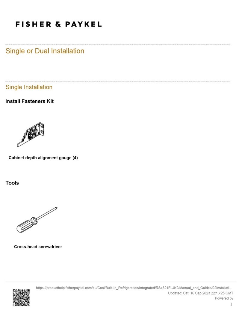 Fisher & Paykel RS4621FLJK2 Installation