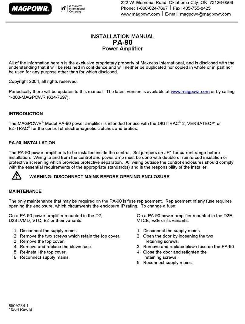 Magpowr PA-20 User manual