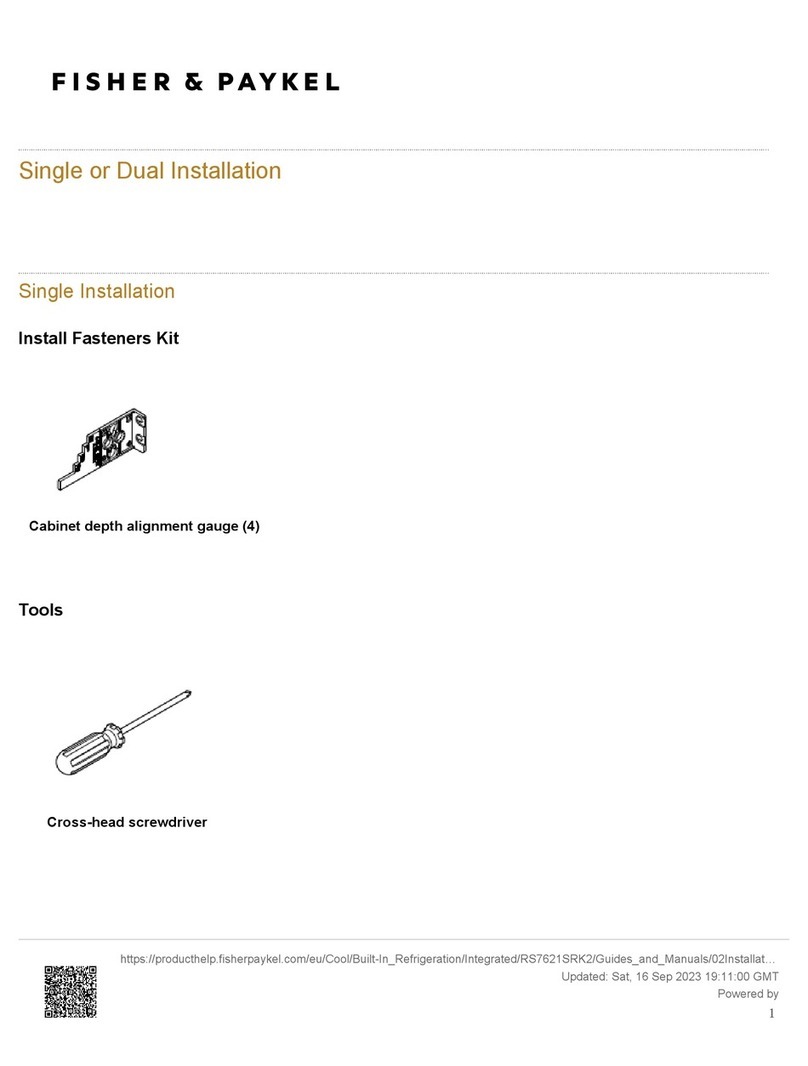Fisher & Paykel RS7621SRK2 Installation