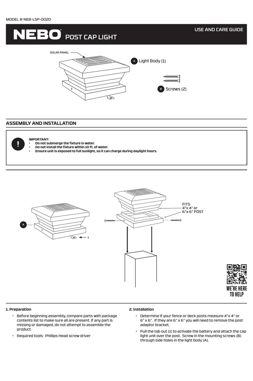 NEBO NEB-LSP-0020 Use and care guide