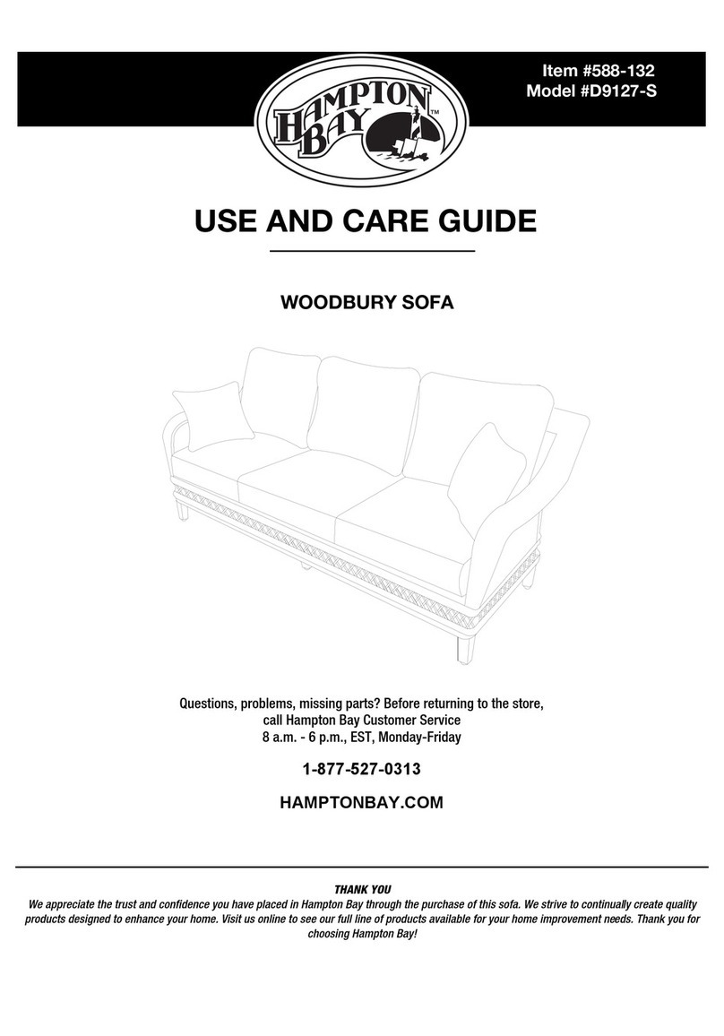 HAMPTON BAY WOODBURY D9127-S Use and care guide