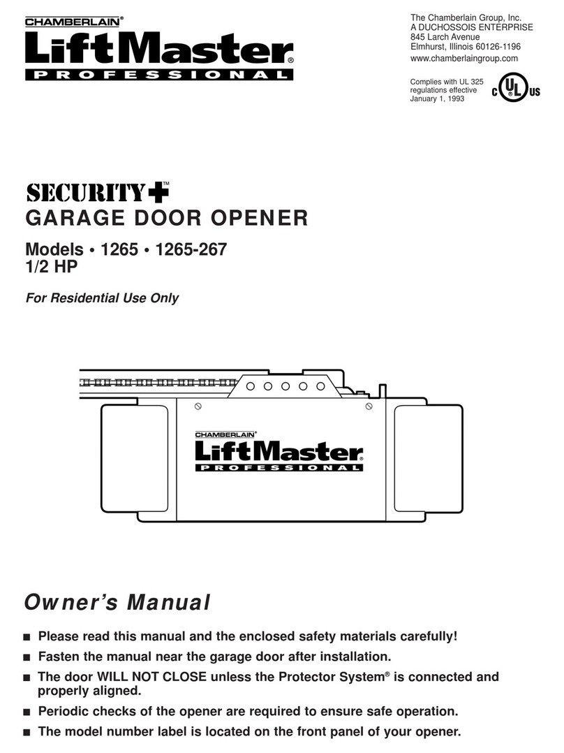 Chamberlain 1265-267 owner's manual Chamberlain 1265-267 owner's manual