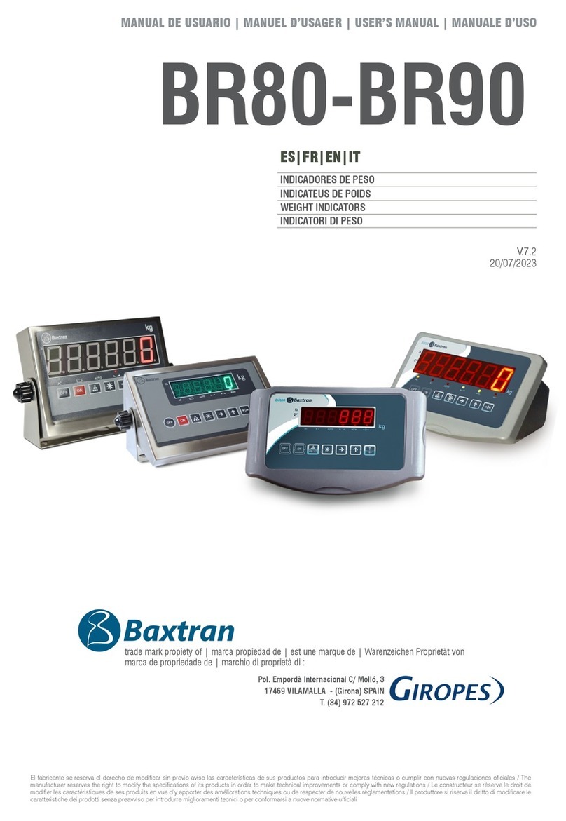 Baxtran BR80 user manual