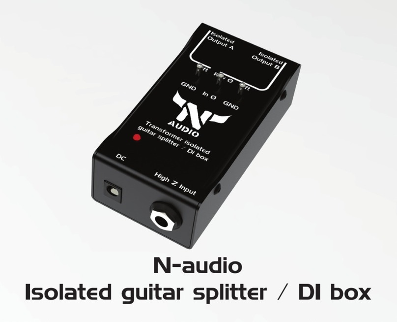 N-audio Isolated Guitar Splitter / DI Box manual