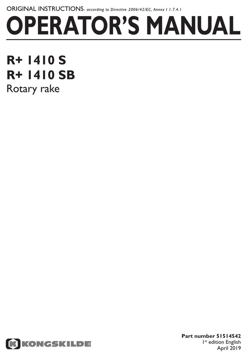 Kongskilde R+ 1410 S User manual