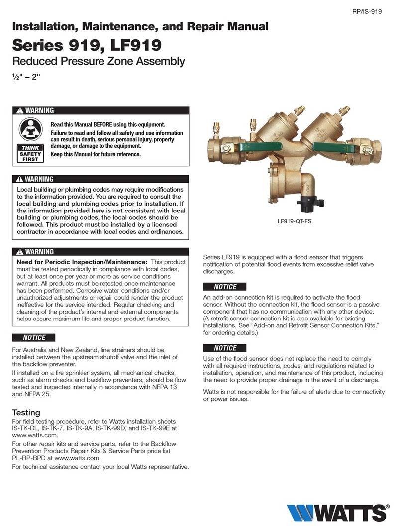 Watts LF919 User manual