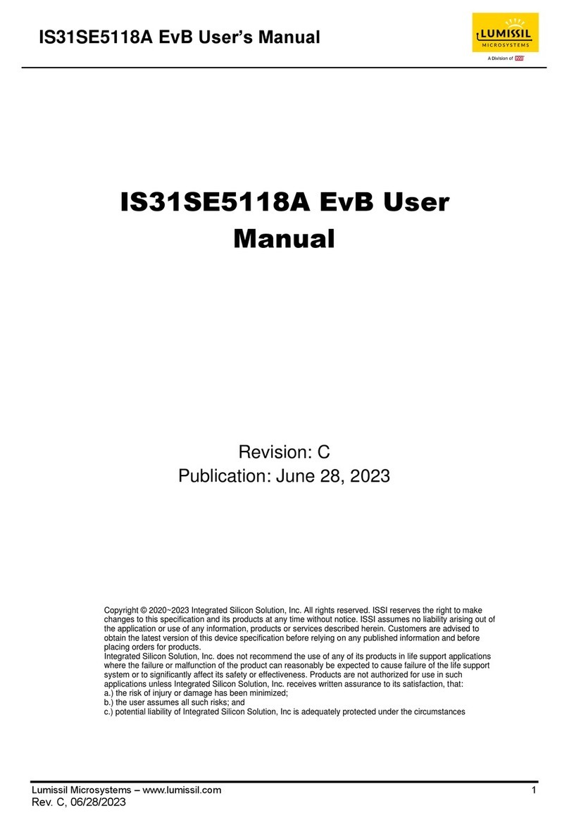 ISSI LUMISSIL IS31SE5118A EvB user manual
