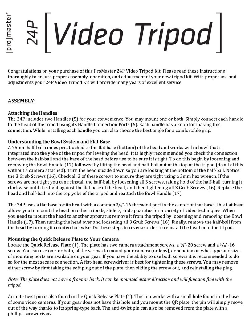 pro master Video Tripod 24P User manual pro master Video Tripod 24P User manual