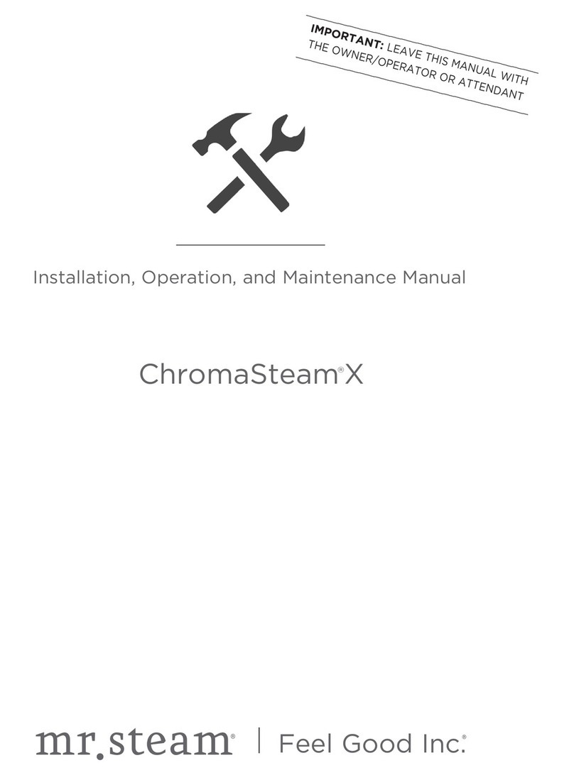 Feelgood mr.steam ChromaSteam X Installation, operation and maintenance manual
