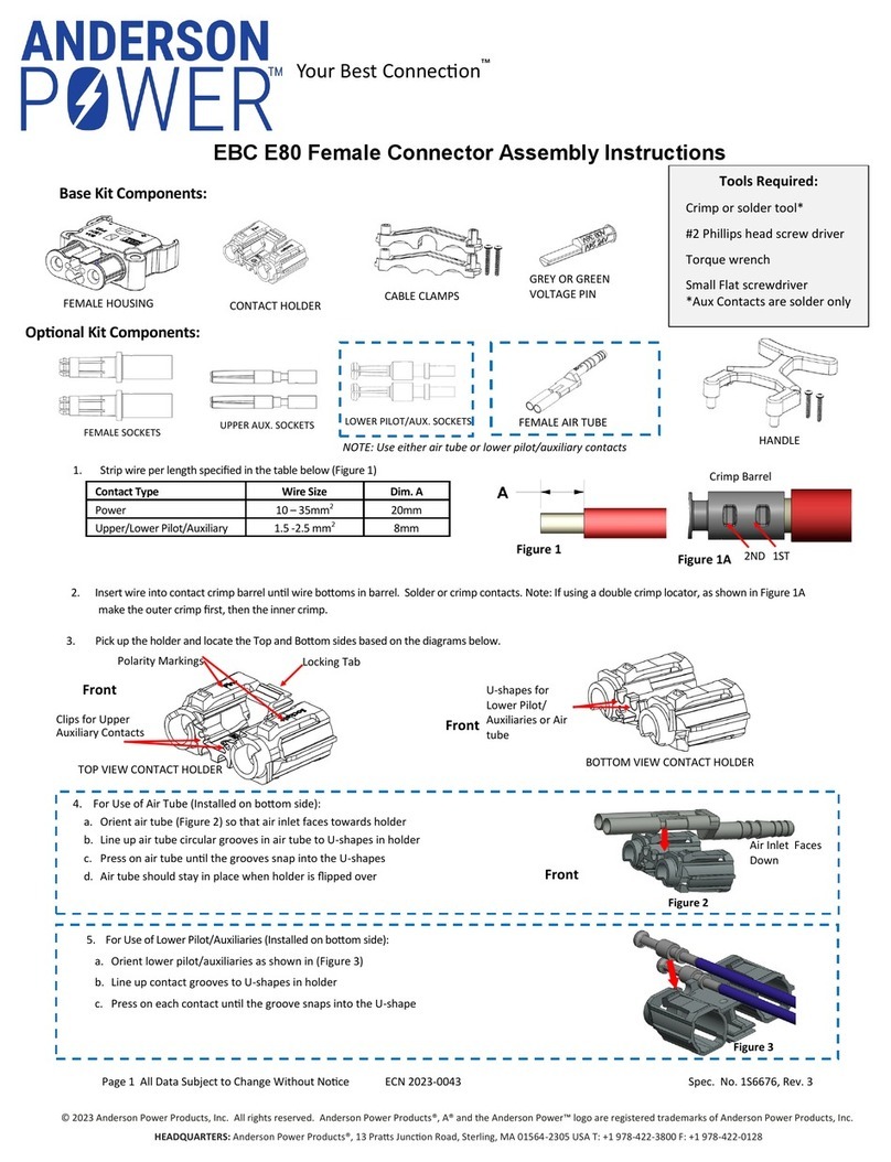 Anderson POWER EBC E80 Assembly instructions