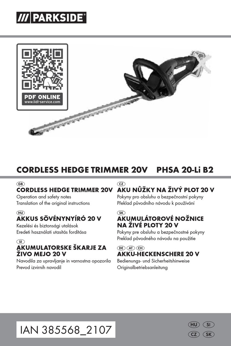 Parkside PHSA 20-Li B2 User manual