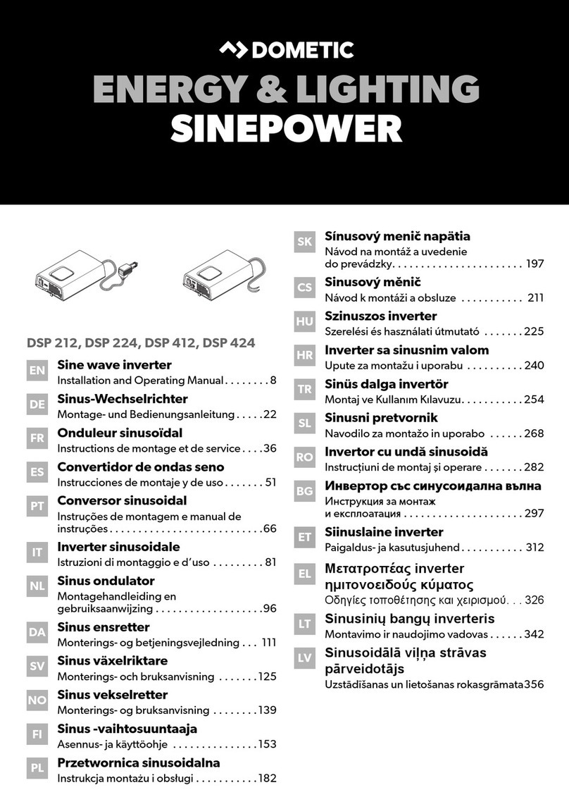 Dometic DSP212 User manual
