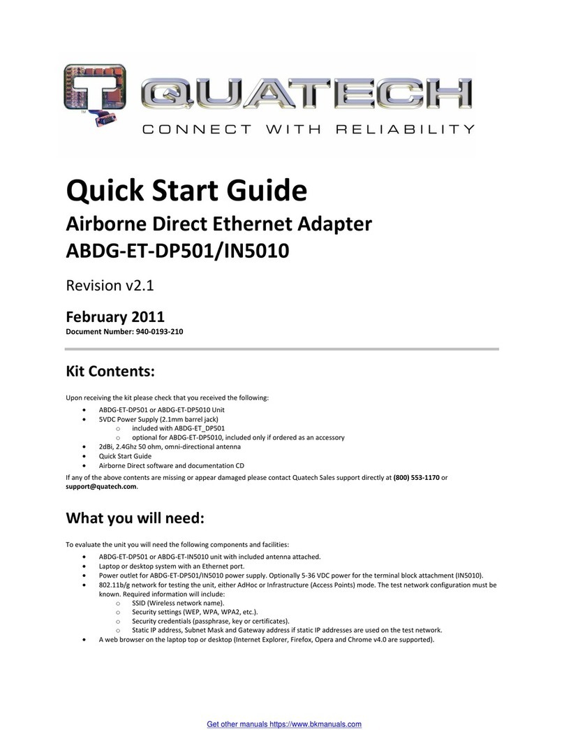 Quatech ABDG-ET-DP501 User manual