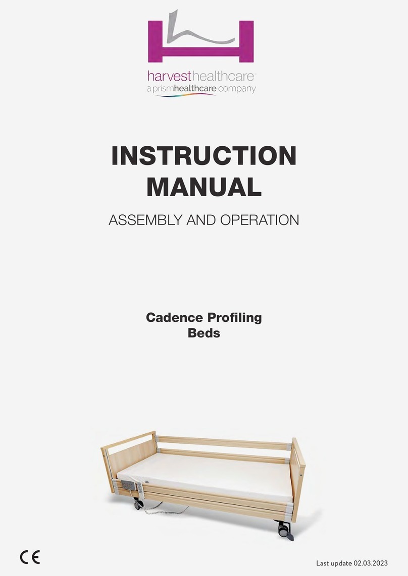 Prism Healthcare harvest healthcare Cadence Profiling Beds instruction manual