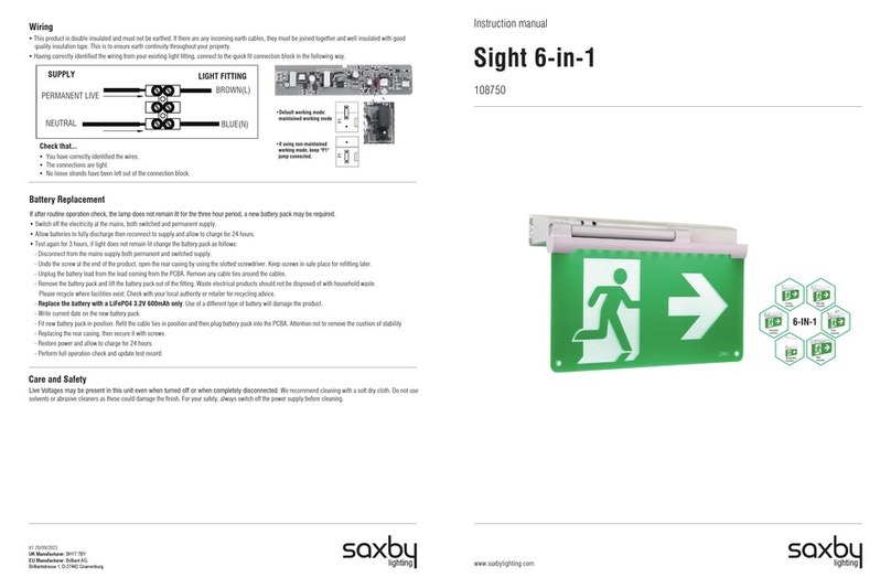 Saxby Lighting 108750 instruction manual