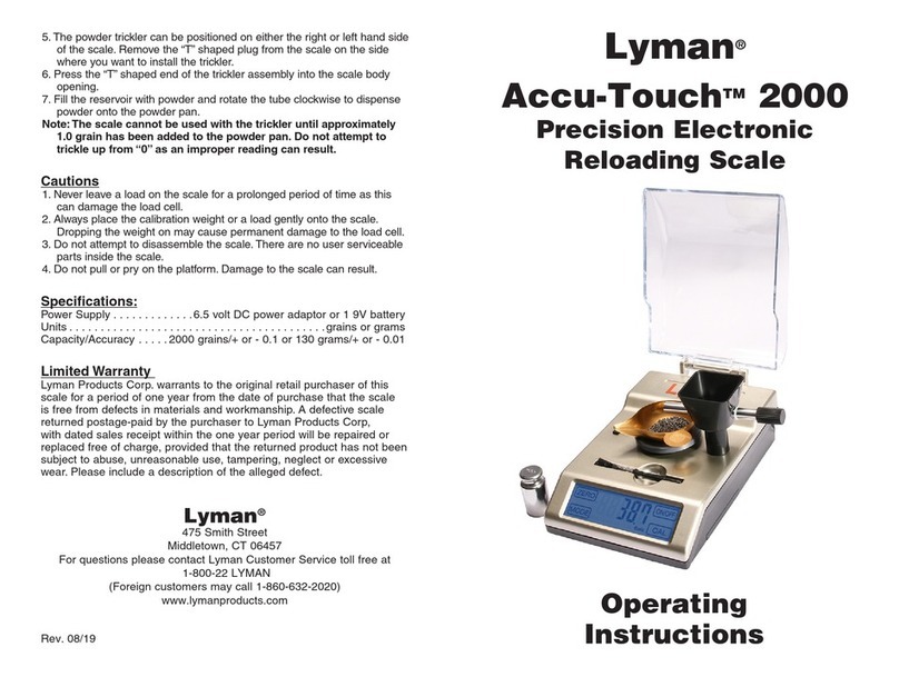Lyman Accu-Touch 2000 User manual