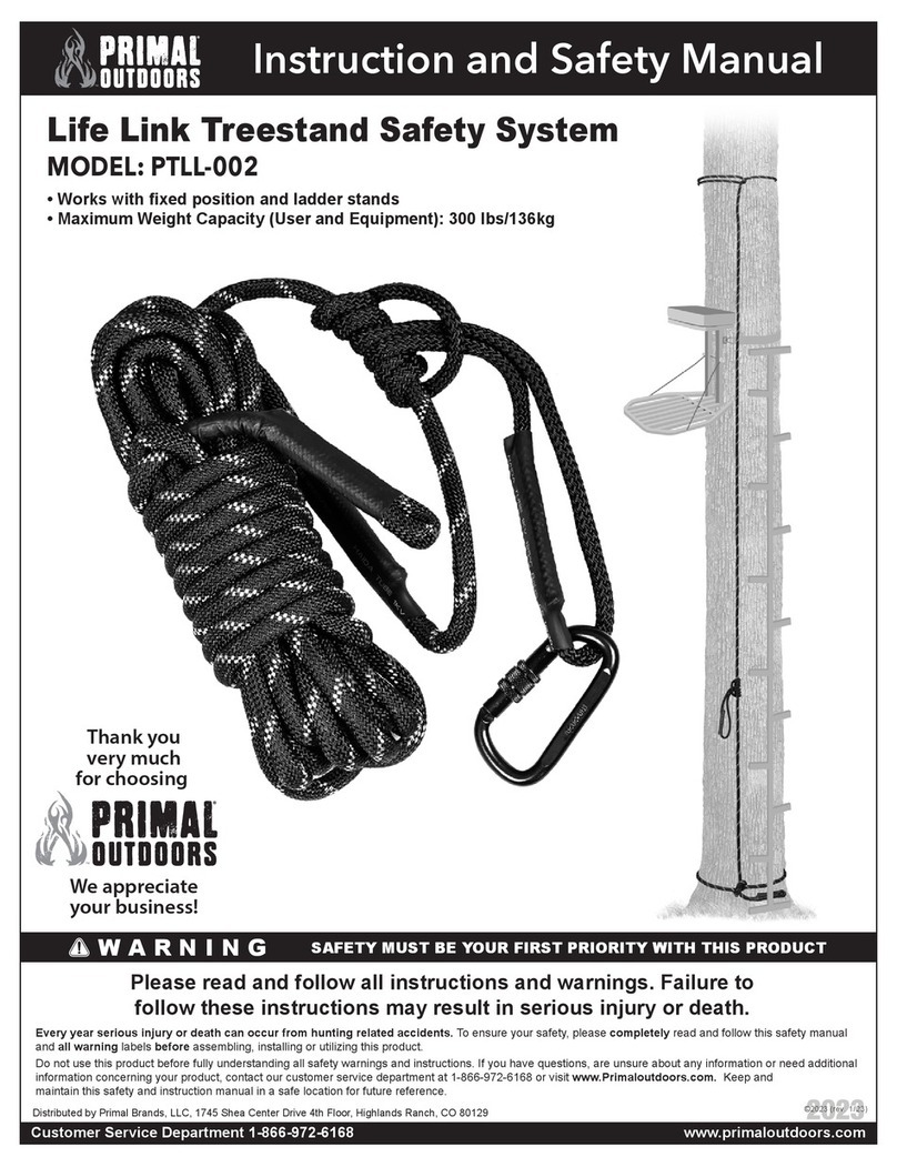 PRIMAL OUTDOORS PTLL-002 Instruction and safety manual