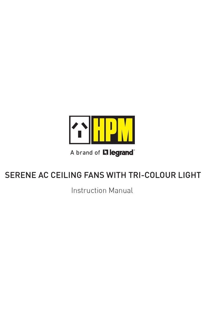 LEGRAND HPM SERENE CF12AC4BLEDWE instruction manual