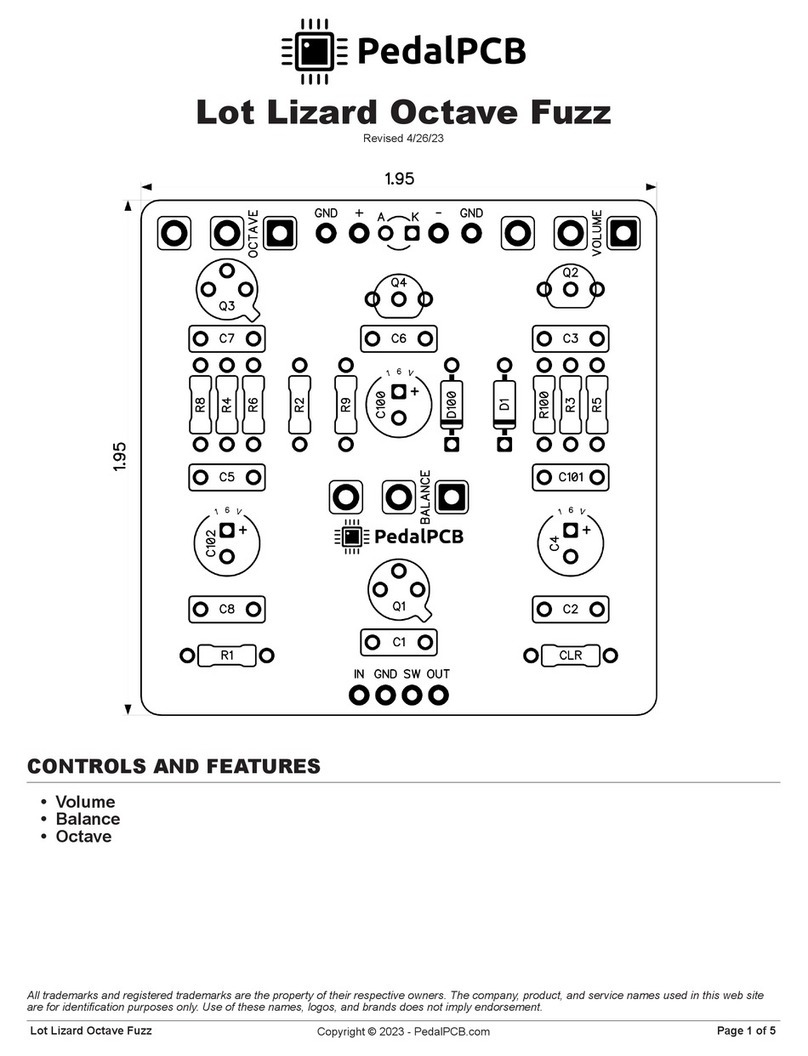 PedalPCB Lot Lizard Octave Fuzz User manual