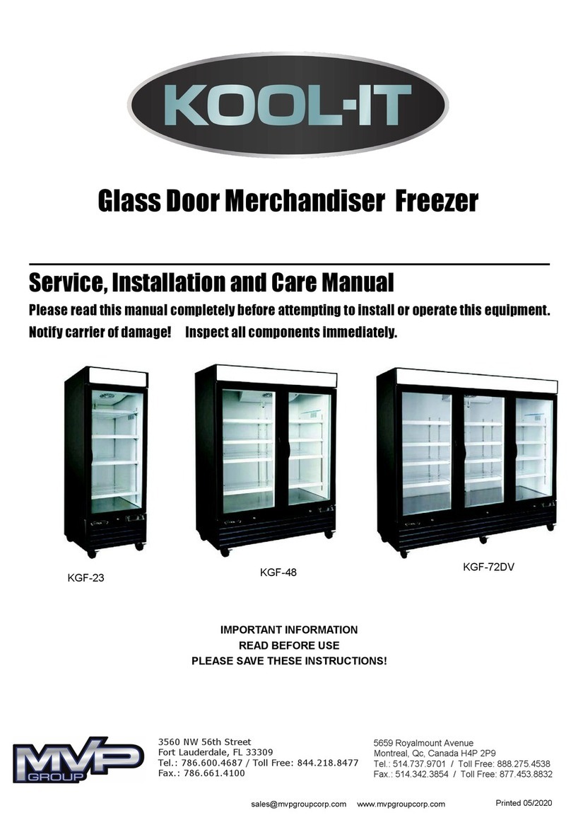Kool-It KGF-48 Service, installation and care manual