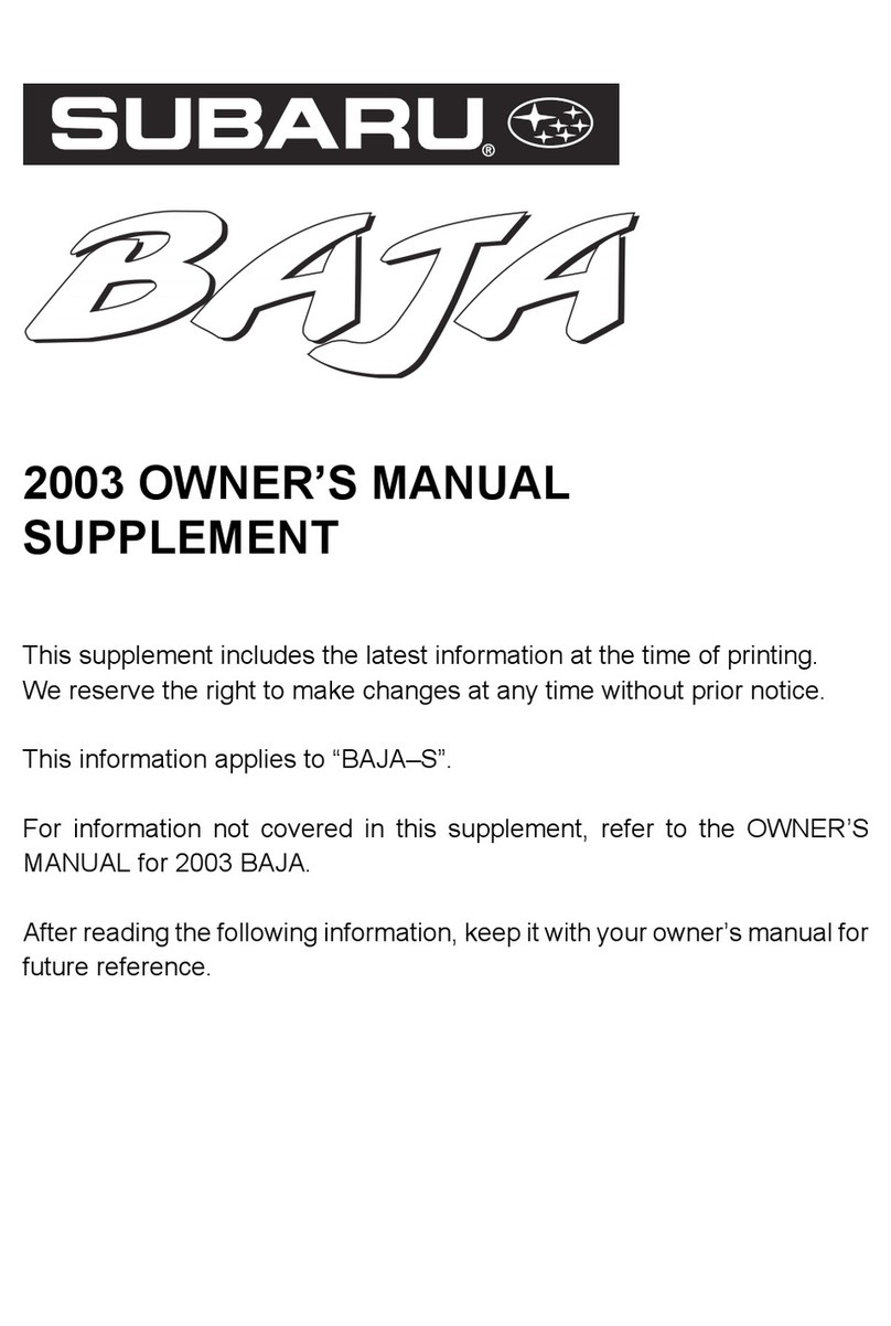 Subaru 2003 Baja User manual