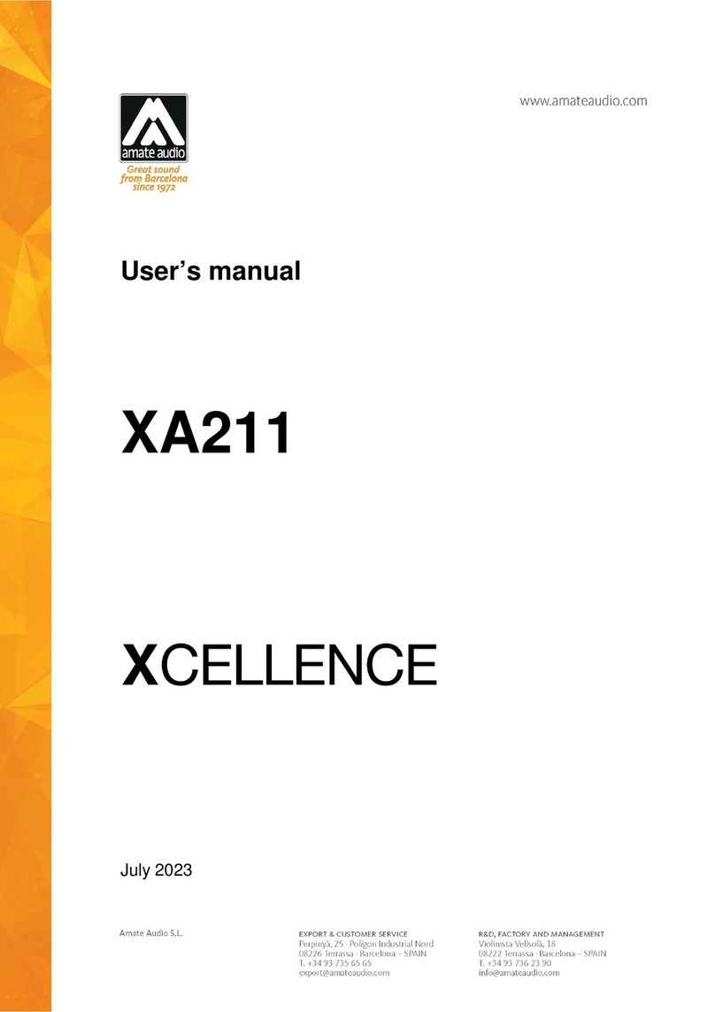 Amate Audio XCELLENCE XA211 user manual