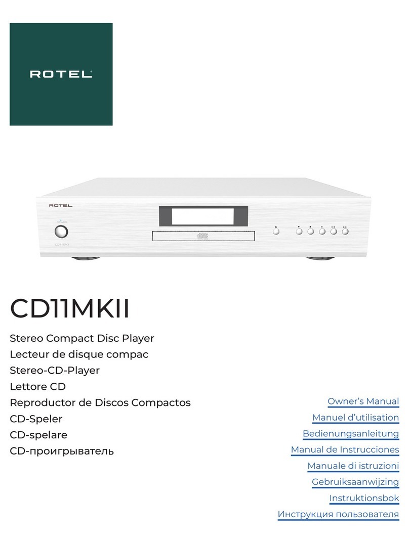Rotel CD11MKII User manual Rotel CD11MKII User manual