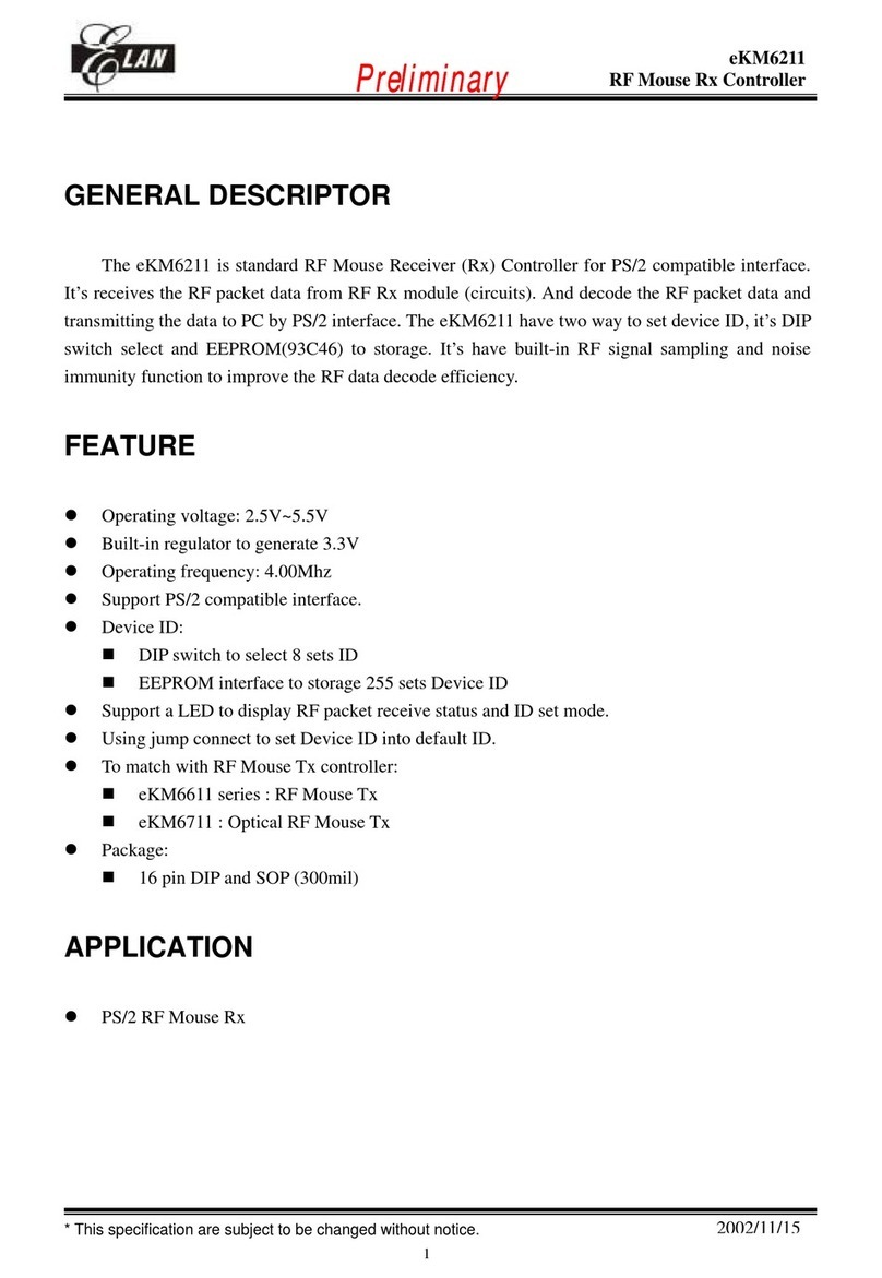 Elan eKM6211 User manual