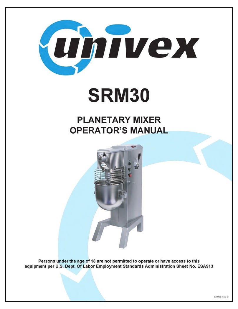 Univex SRM30 User manual Univex SRM30 User manual