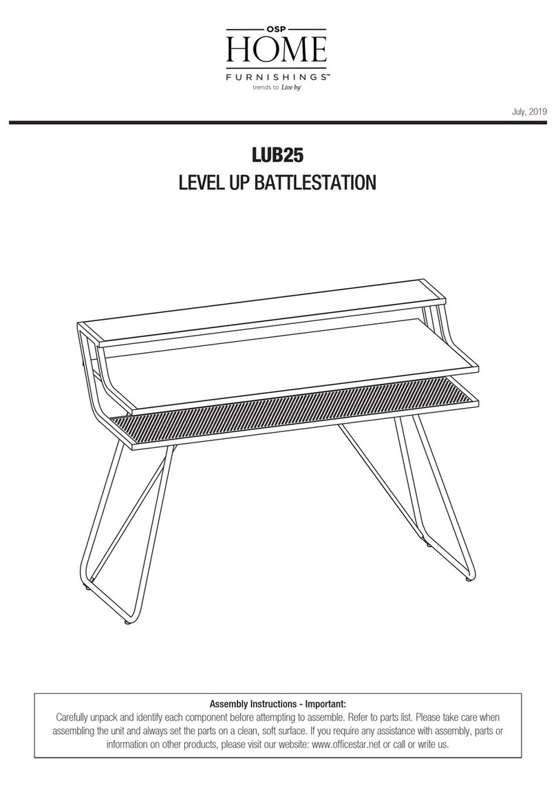 OSP Home Furnishings LEVEL UP BATTLESTATION LUB25 Assembly instructions OSP Home Furnishings LEVEL UP BATTLESTATION LUB25 Assembly instructions