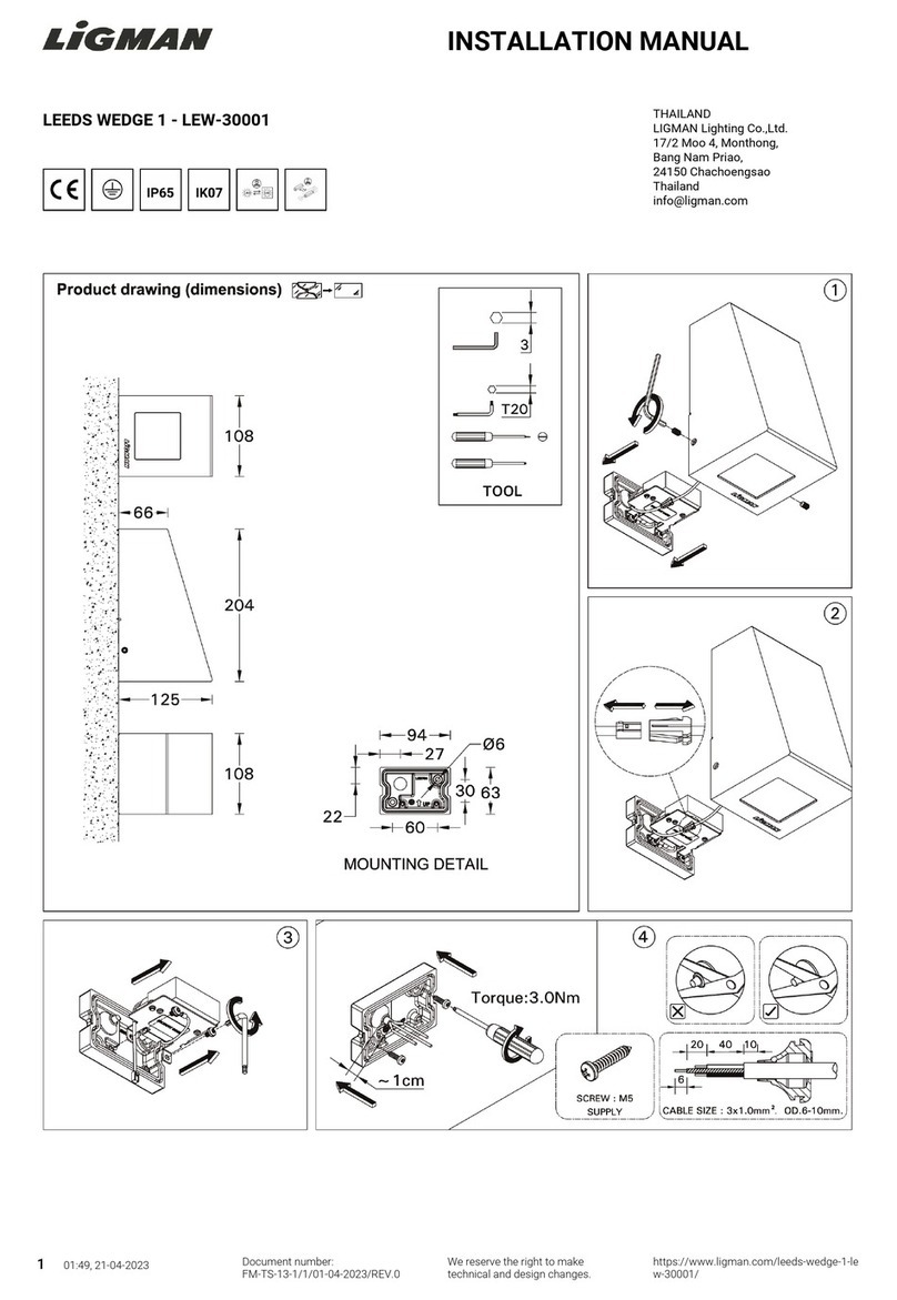 LIGMAN LEEDS WEDGE 1 installation manual