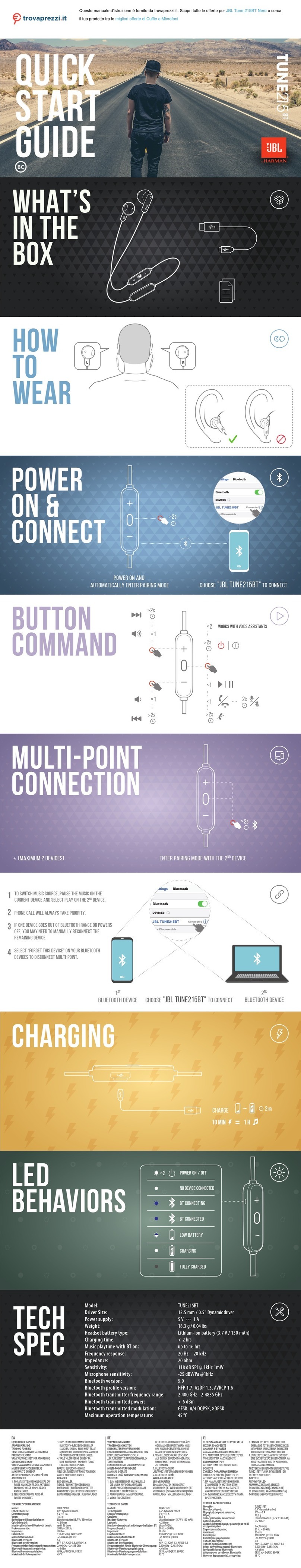Harman JBL TUNE 215BT User manual