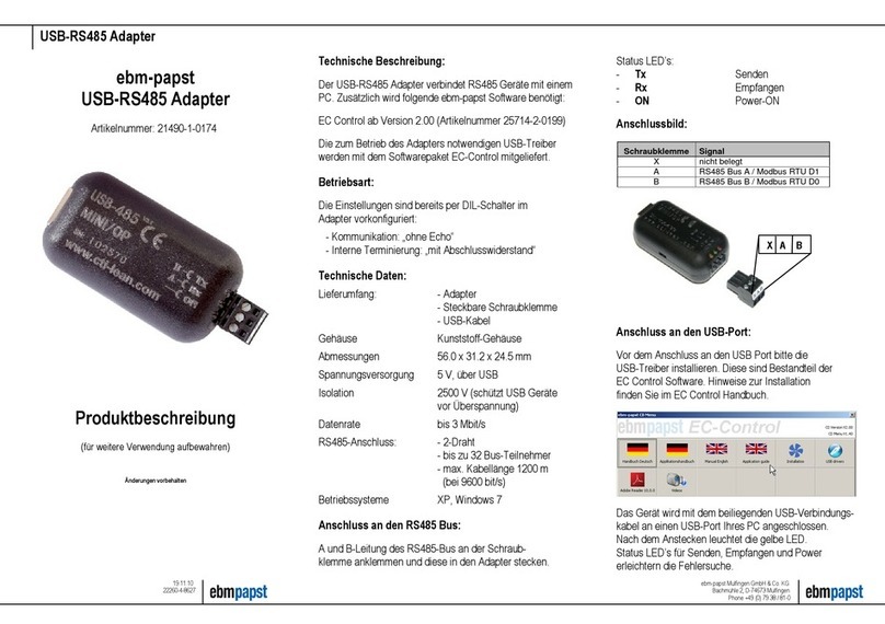 Ebmpapst 21490-1-0174A Product description