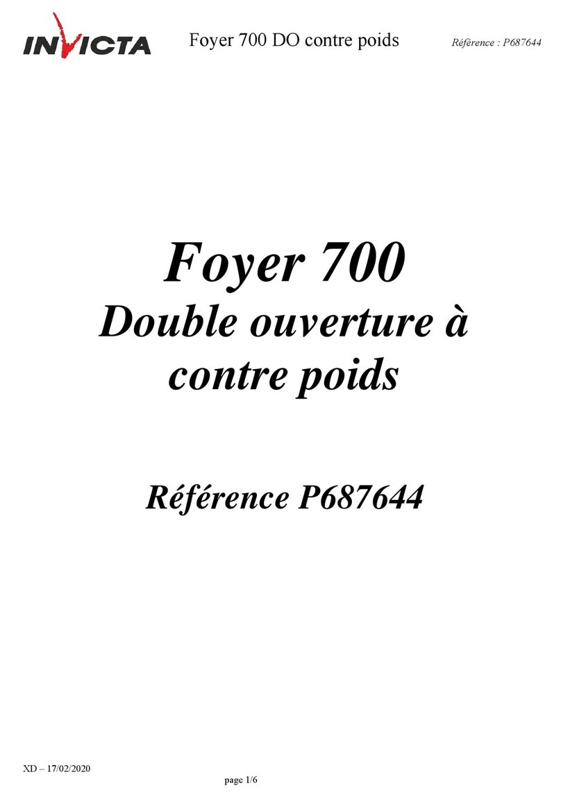 Invicta Foyer 700 Specific User and Installation Manual Invicta Foyer 700 Specific User and Installation Manual