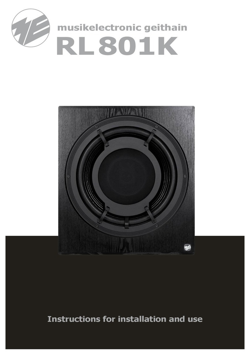 musikelectronic geithain RL801K Instructions for installation and use