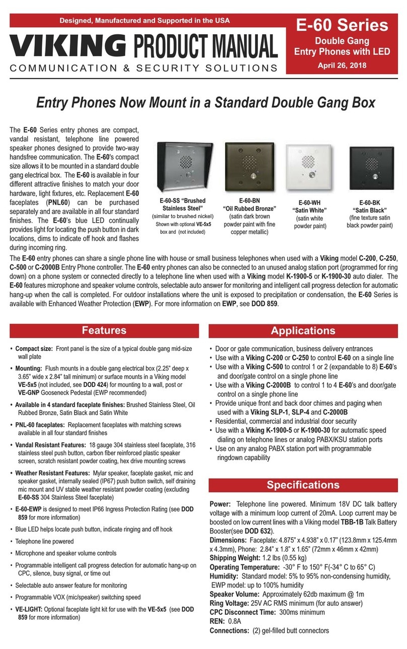 Viking E-60-IP Series product manual