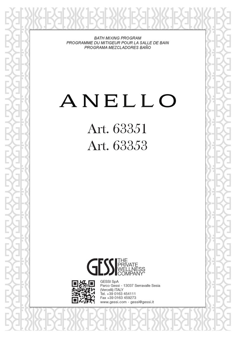 Gessi ANELLO 63351 User manual Gessi ANELLO 63351 User manual